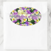 Pansy Perfect Thinking Ovaler Aufkleber (Tasche)