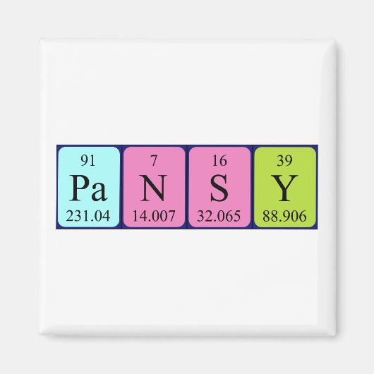 Pansy Periodenmagnet Magnet (Vorne)