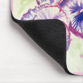 Pansy Pink Aquarell Stiefmütterchen Blumenstrauß B Mousepad (Ecke)