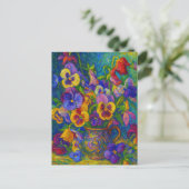 Pansy Postcard Postkarte (Stehend Vorderseite)
