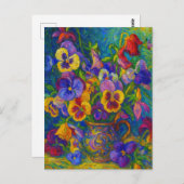 Pansy Postcard Postkarte (Vorne/Hinten)