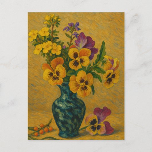 Pansy Postcard Postkarte (Vorderseite)