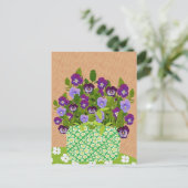 Pansy Postcard Postkarte (Stehend Vorderseite)