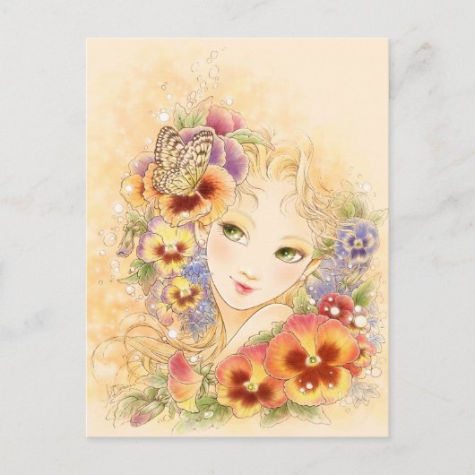 Pansy Postcard Postkarte (Vorderseite)