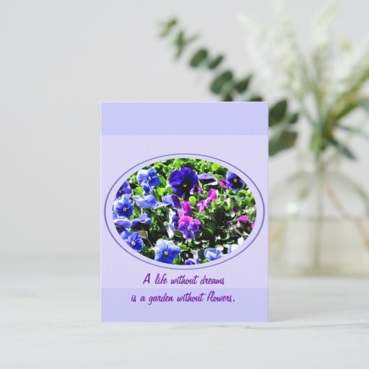 Pansy Postkarte (Stehend Vorderseite)