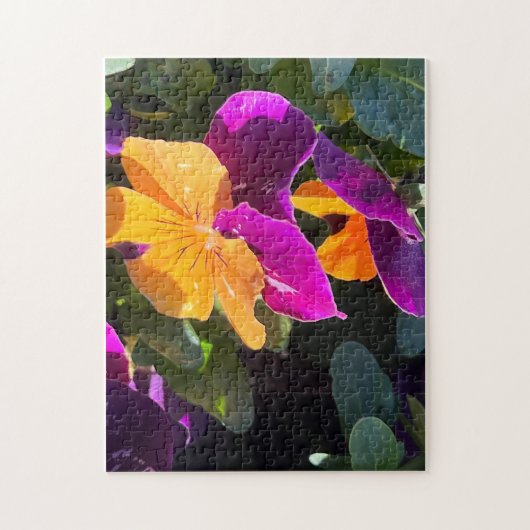 Pansy Puzzle Orange und Lila (Vertikal)