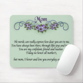 Pansy Scrolls Muttertag Mousepad (Mit Mouse)