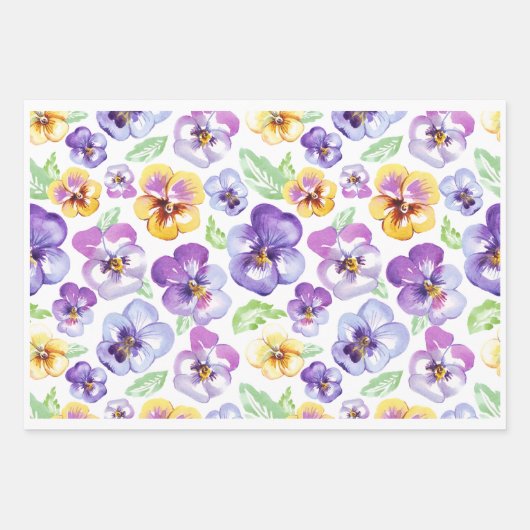 Pansy Seamless Geschenkpapier Set (Vorderseite 3)