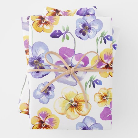Pansy Seamless Geschenkpapier Set (Beispiel)