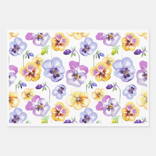 Pansy Seamless Geschenkpapier Set (Vorderseite)