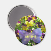 Pansy Serene Magnet (Vorderseite/Rückseite)