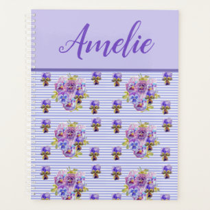 Pansy Shabby Viola Lila Vintage Blume Planer