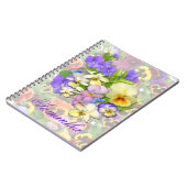 Pansy Spray # 3 ~ Note Book Notizblock (Linke Seite)