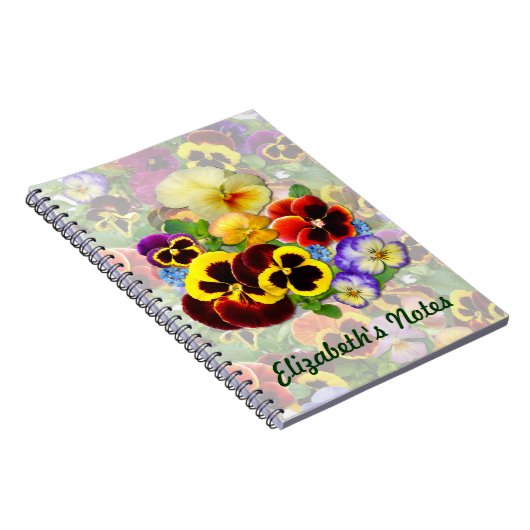 Pansy Spray ~ Note Book Notizblock (Rechte Seite)