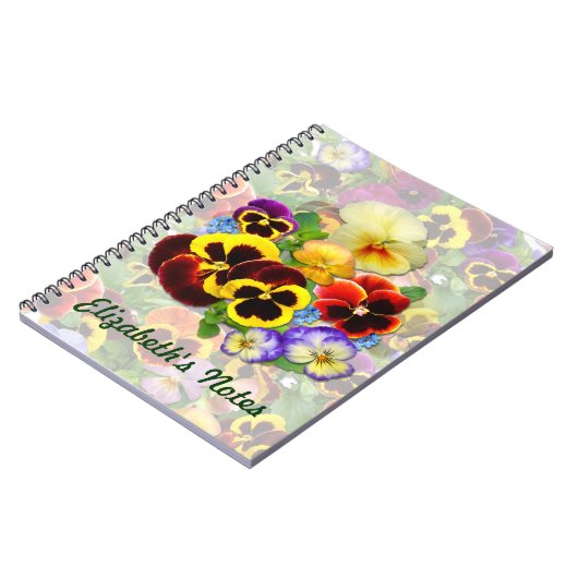 Pansy Spray ~ Note Book Notizblock (Linke Seite)