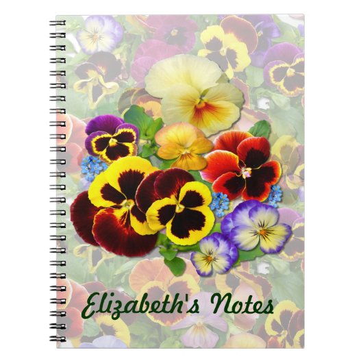 Pansy Spray ~ Note Book Notizblock (Vorderseite)