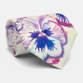 Pansy Stiefmütterchen Lila Aquarell Blume Blumenro Krawatte (Gerollt)