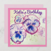 Pansy Stiefmütterchen Lila Blume Blumenrosa (Vorne/Hinten)