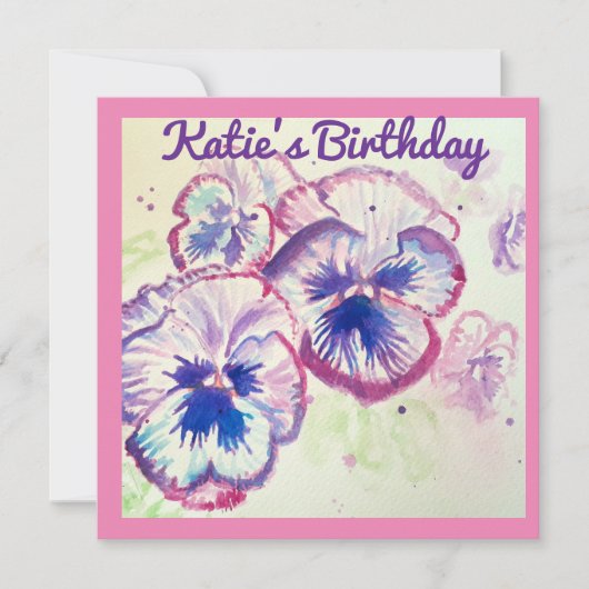 Pansy Stiefmütterchen Lila Blume Blumenrosa (Vorderseite)