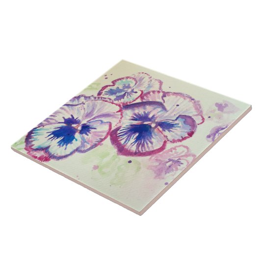 Pansy Stiefmütterchen Lila Blume Blumenrosa Fliese (Seite)