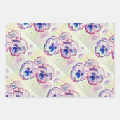Pansy Stiefmütterchen Lila Blume Blumenrosa Geschenkpapier Set (Vorderseite 2)