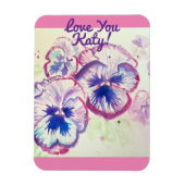 Pansy Stiefmütterchen Lila Blume Blumenrosa Magnet (Vertikal)