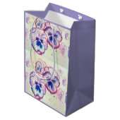 Pansy Stiefmütterchen Lila Blume Blumenrosa Mittlere Geschenktüte (Rückseite Schrägansicht)