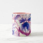 Pansy Stiefmütterchen Lila Blume Blumenrosa Zweifarbige Tasse (Mittel)