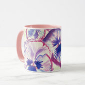 Pansy Stiefmütterchen Lila Blume Floral Pink Mütte Tasse (Vorderseite Links)