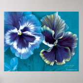 Pansy studiert Kunstkunst Blumenposter drucken Poster (Vorne)