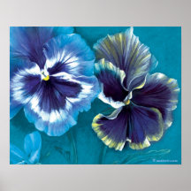 Pansy studiert Kunstkunst Blumenposter drucken