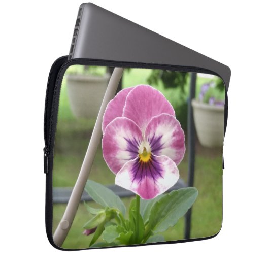 Pansy Tablet Case (rosa und Lila) (Vorne Rechts)
