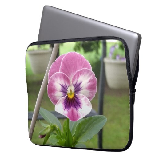 Pansy Tablet Case (rosa und Lila) (Vorderseite Links)