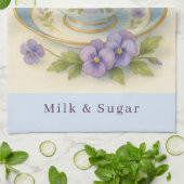 Pansy Teacup Tea Towel | Yes Please Milk & Sugar Geschirrtuch (Gefaltet)