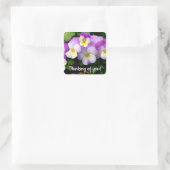 Pansy Thinking Quadratischer Aufkleber (Tasche)