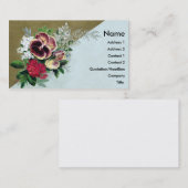 Pansy Tussie Mussie Visitenkarte (Vorne/Hinten)