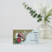 Pansy Tussie Mussie Visitenkarte (Stehend Vorderseite)