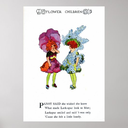 Pansy und Larkspur Poster (Vorne)