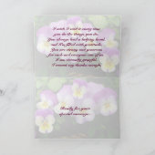 Pansy ~ Vielen Dank ~ Karte (Innenseite)