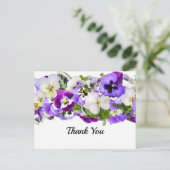 Pansy Vielen Dank Postcard Postkarte (Stehend Vorderseite)