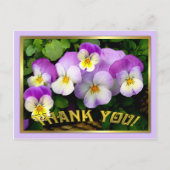 Pansy ~ Vielen Dank ~ Postcard Postkarte (Vorderseite)