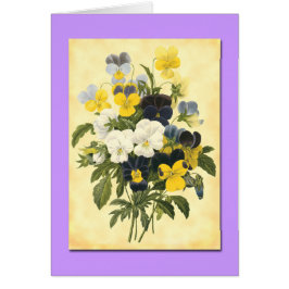 Pansy Violets Blank Botanische Art Cards