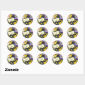 Pansy Violets Sticker der botanischen Kunst (Blatt)