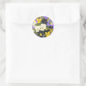 Pansy Violets Sticker der botanischen Kunst (Tasche)