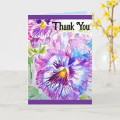 Pansy Watercolor Blume Floral Danke Karte (Gelbe Blume)
