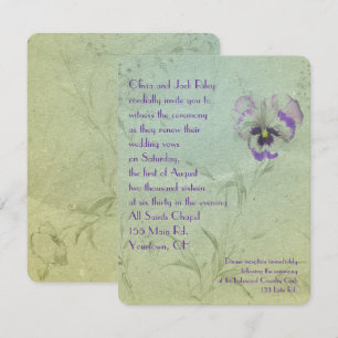 Pansy Wedding Vow Renewal Einladung