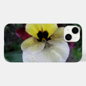 Pansy White und Gelb Case-Mate iPhone Hülle (Rückseite (Horizontal))
