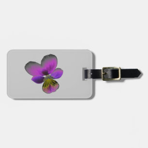 Pansy Wild Dark Lila benutzerdefinierter Gepäcktag Gepäckanhänger
