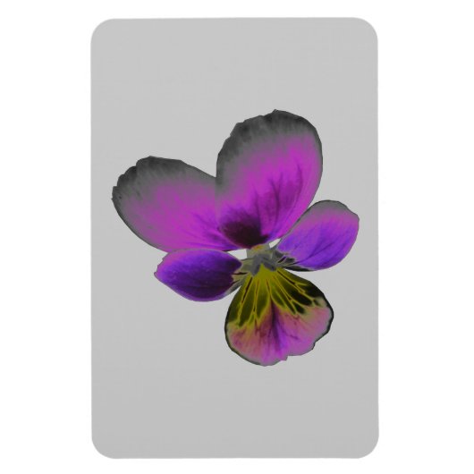Pansy Wild Dark Lila Premium Magnet (Vertikal)
