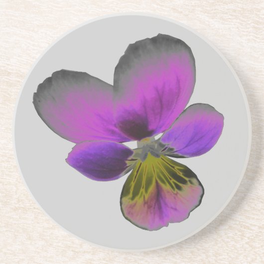 Pansy Wild Dark Lila Untersetzer (Vorne)